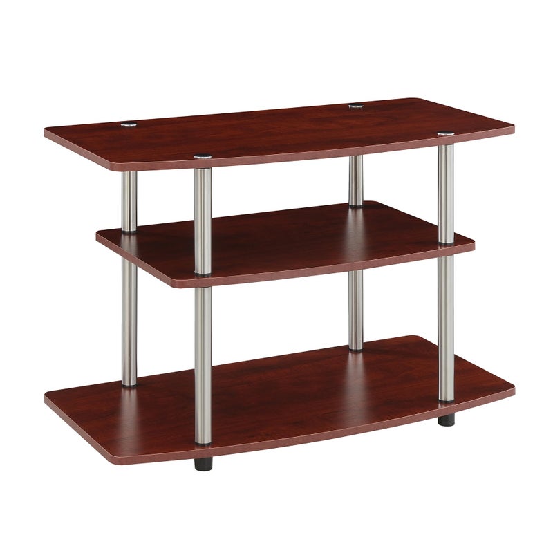 Convenience Concepts Designs2Go No Tools 3-Tier TV Stand 31.5" - Entertainment Center for TVs up to 37 Inches, Modern TV Console with Shelves for Living Room, Family Room, Cherry - Image 1