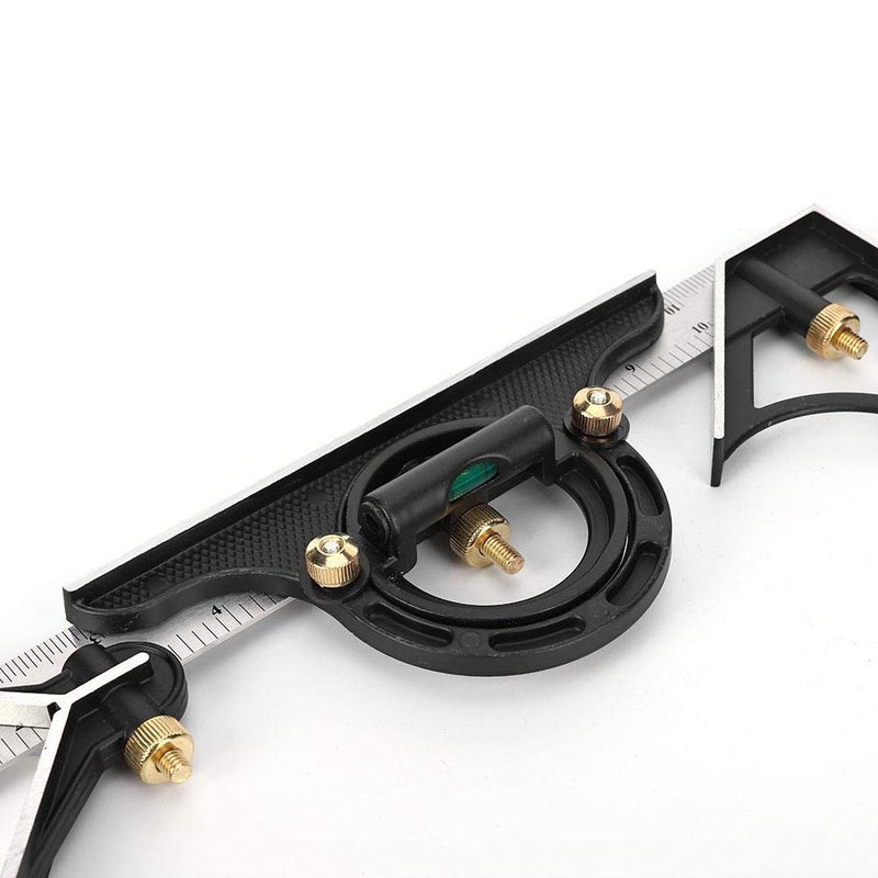 klarako Stainless Steel T Ruler Adjustable Sliding Combination Ruler & Protractor Level Measure Measuring Tool 4-Piece 4R Combination - Image 5