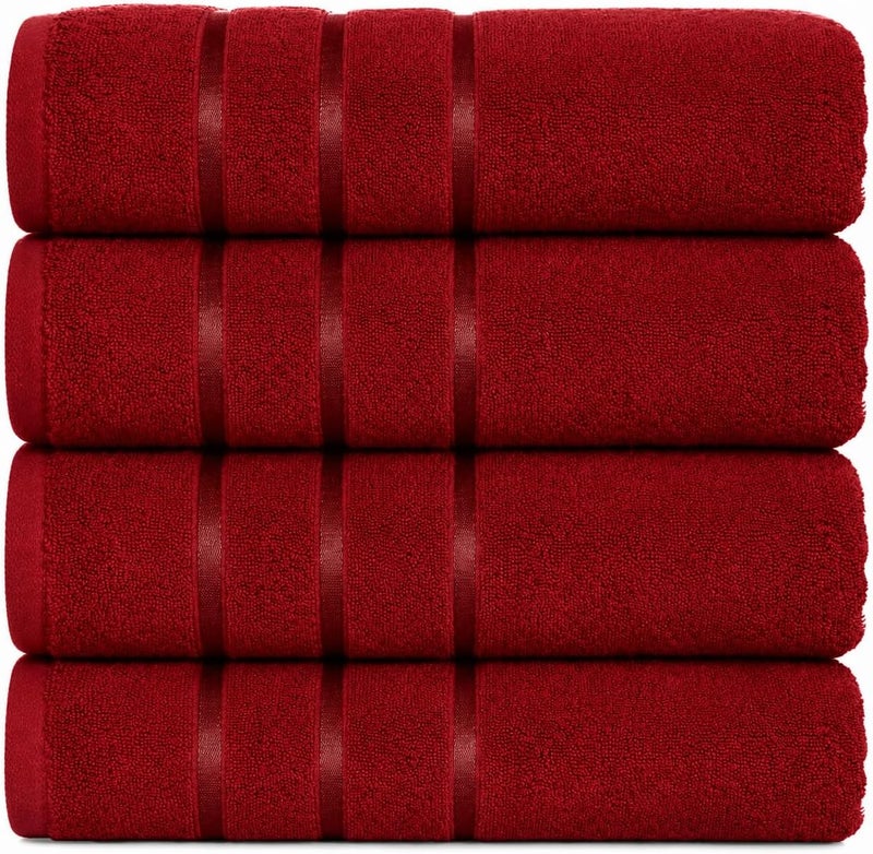 Bliss Casa 100% Cotton Bath Towel Set – 70x140 cm, Ultra-Soft & Highly Absorbent Towels for Bathroom – Quick-Dry, Durable & Skin-Friendly (4-Pack) - Image 1