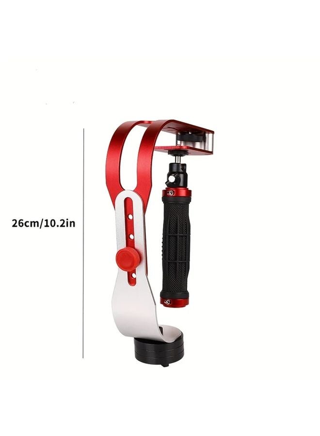 مقبض فيديو محمول باللون الأحمر مثبت الكاميرا من سبائك الألومنيوم ذراع توازن قابل للتعديل - Image 3