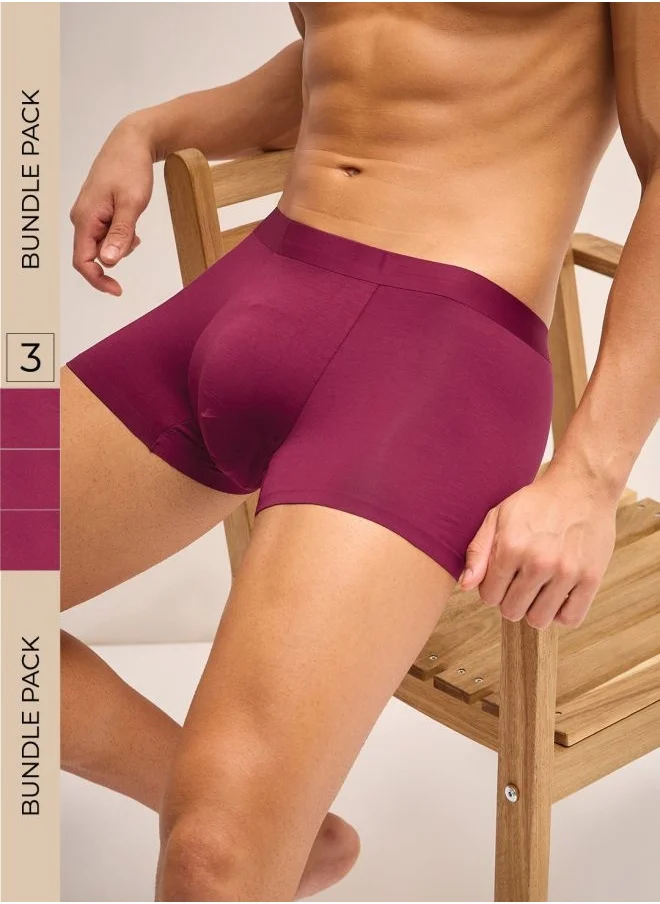 ذا بير هاوس Men’s Boxers (Pack of 3) – Soft and Breathable Modal Boxer Shorts, Stretchable Waistband for a Comfortable Fit, Perfect for Daily Comfort and Support