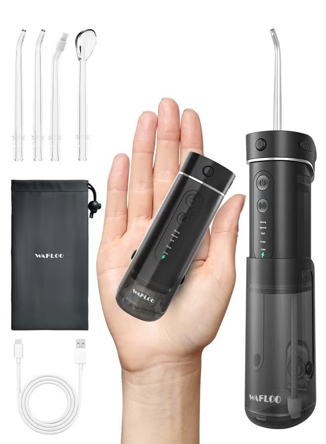 WAFLOO Water Flosser Travel Mini Cordless Portable: 5 Modes Water Dental Floss with Telescopic Water Tank, 4 Tips, IPX7 Waterproof Oral Irrigator for Teeth Cleaning, Orthodontic, Braces Dental Care - Image 5
