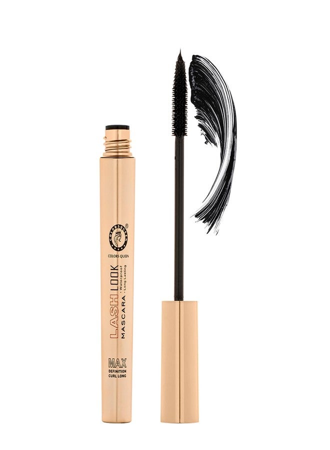 Colors Queen Lash Look Long Lasting Lengthening Mascara - 9ml - Black | Max Definition & Long Curl Lashes | Smudge Proof & Waterproof Mascara for Eye Makeup - Image 1