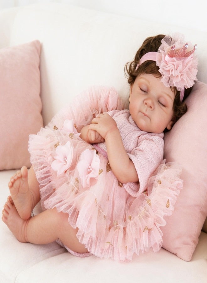 EKOKIZ Reborn Baby Dolls Clothes Girl Pink Baby Clothes for Dolls 17-20 Inches Doll Outfits and Accessories for Realistic Newborn Girl - Image 2