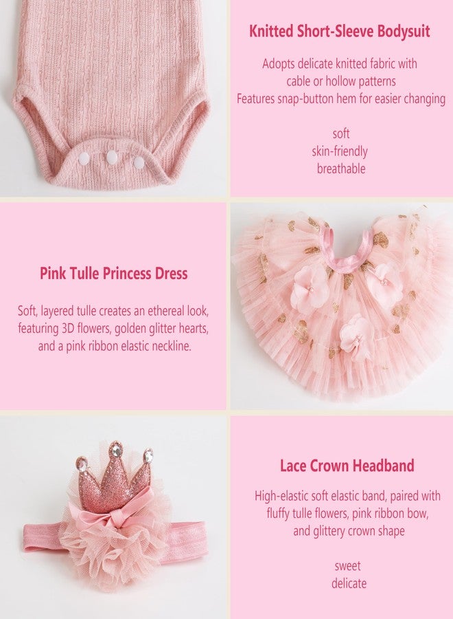 EKOKIZ Reborn Baby Dolls Clothes Girl Pink Baby Clothes for Dolls 17-20 Inches Doll Outfits and Accessories for Realistic Newborn Girl - Image 4
