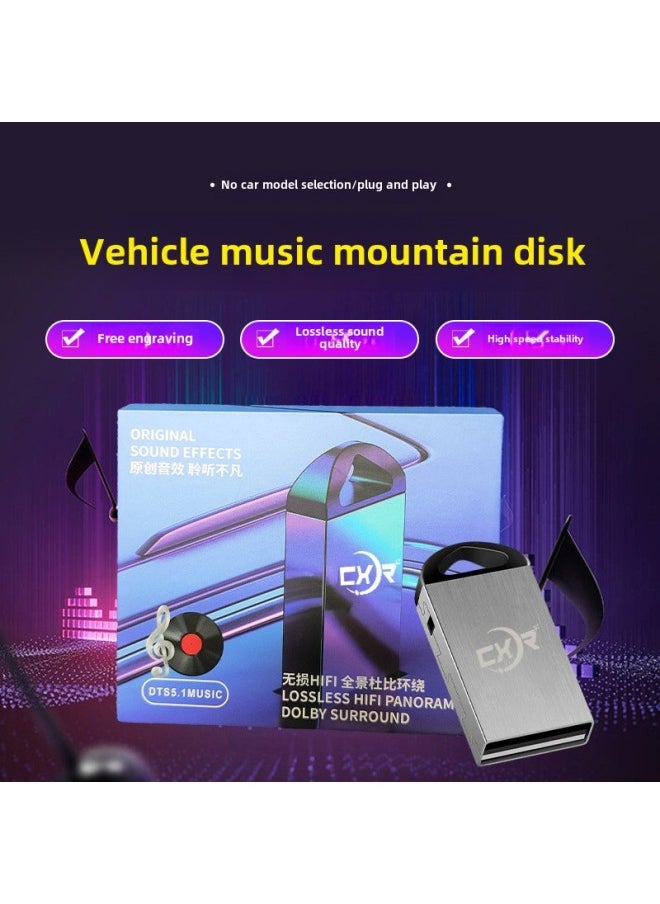 Car Music Usb Flash Disk 2024 Lossless High Sound Quality Car Classic Popular Popular Usb Song Usb Flash Disk-Color:1hpu Plate Gift Box + Adapter + Genuine Music-Capacity:32gb + Classic + Dj And Other 2,000 Songs 100 Mv  - Image 2