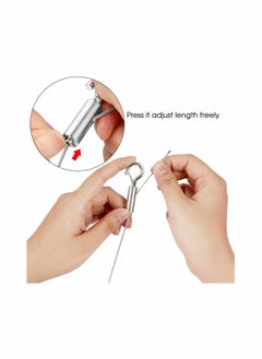 Y&D Adjustable Picture Hanging Wire, 2 Pcs Mirror Frame Kit 2m x1.5mm Heavy Duty Stainless Steel Wire Rope for Hardware, Light Lamp, Billboards, Basket Flowerpot Hold Up to 20kg  - Image 2