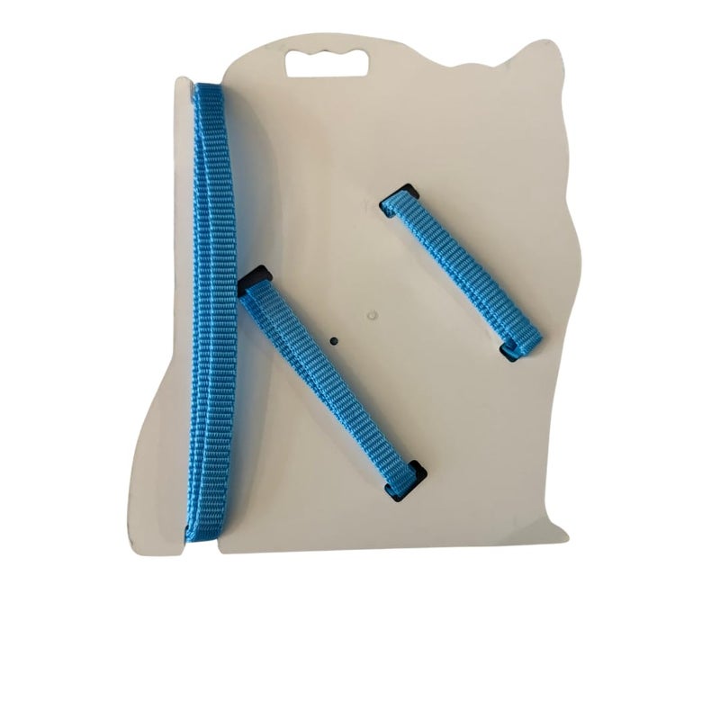 Healing Leaf 's Cat's Soft Wing Harness with Leash, Escape Proof, Ultra-Light Weight, Aesthetic Design Comfort Fit for Pet Kitten Puppy Rabbit Small Dog (Blue) - Image 2