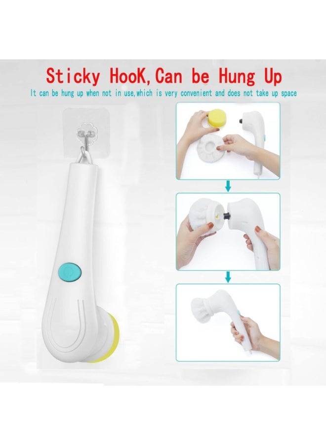 Bukela Electric Spin Scrubber Cordless, Portable Multifunctional Power Cleaning Scrubber Brush for Bathroom Kitchen, Electric Handheld Cleaning Brush Tools, Tub Window Dish Carpet Shower Cleaner Scrubber - Image 4