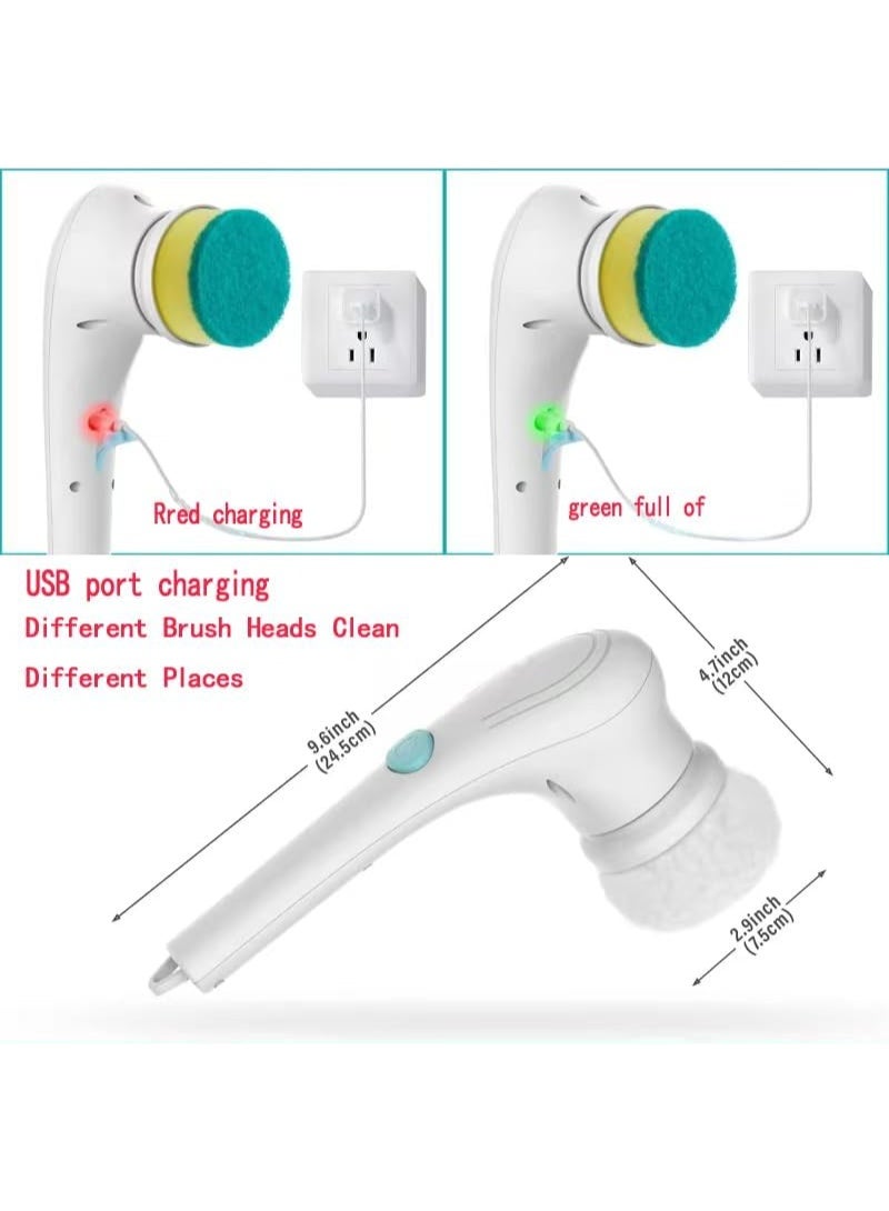 Bukela Electric Spin Scrubber Cordless, Portable Multifunctional Power Cleaning Scrubber Brush for Bathroom Kitchen, Electric Handheld Cleaning Brush Tools, Tub Window Dish Carpet Shower Cleaner Scrubber - Image 2