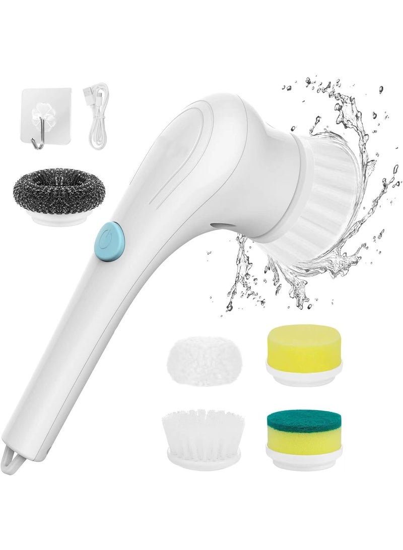 Bukela Electric Spin Scrubber Cordless, Portable Multifunctional Power Cleaning Scrubber Brush for Bathroom Kitchen, Electric Handheld Cleaning Brush Tools, Tub Window Dish Carpet Shower Cleaner Scrubber - Image 1