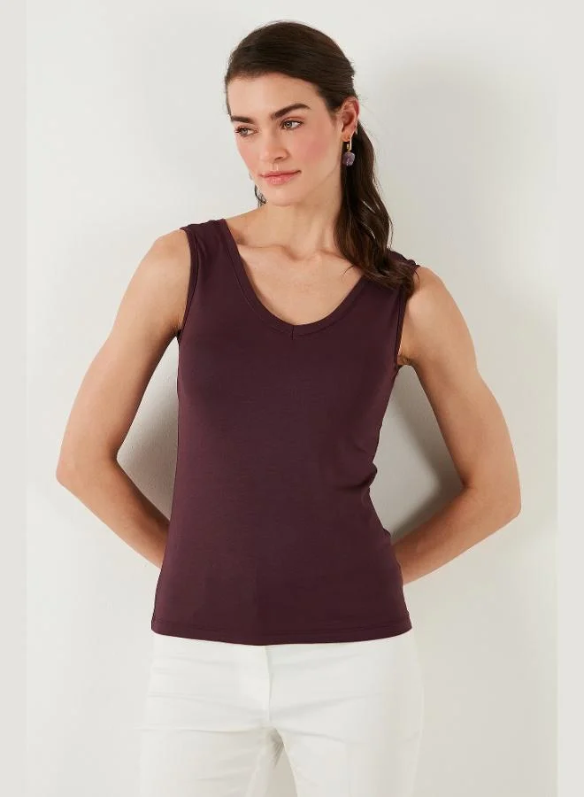 Lela Lela Slim Fit V Neck Thick Strap 2-Pack Blouse Women's BLOUSE 5864384S2