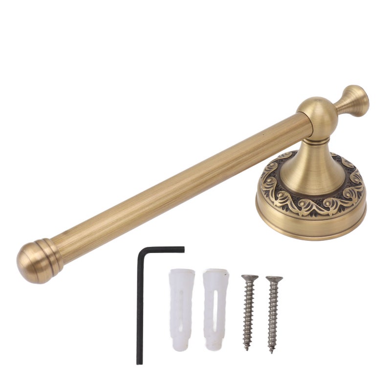 Brass Toilet Paper Holder Antique Vintage Wall Mount Tissue Roll Bar Bathroom Accessories - Image 1