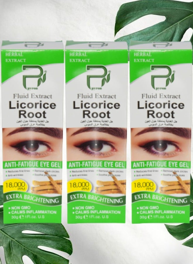 بيرون 3 قطع جل لمنطقة العين بخلاصة جذور العرق سوس 30 جرام - Image 1