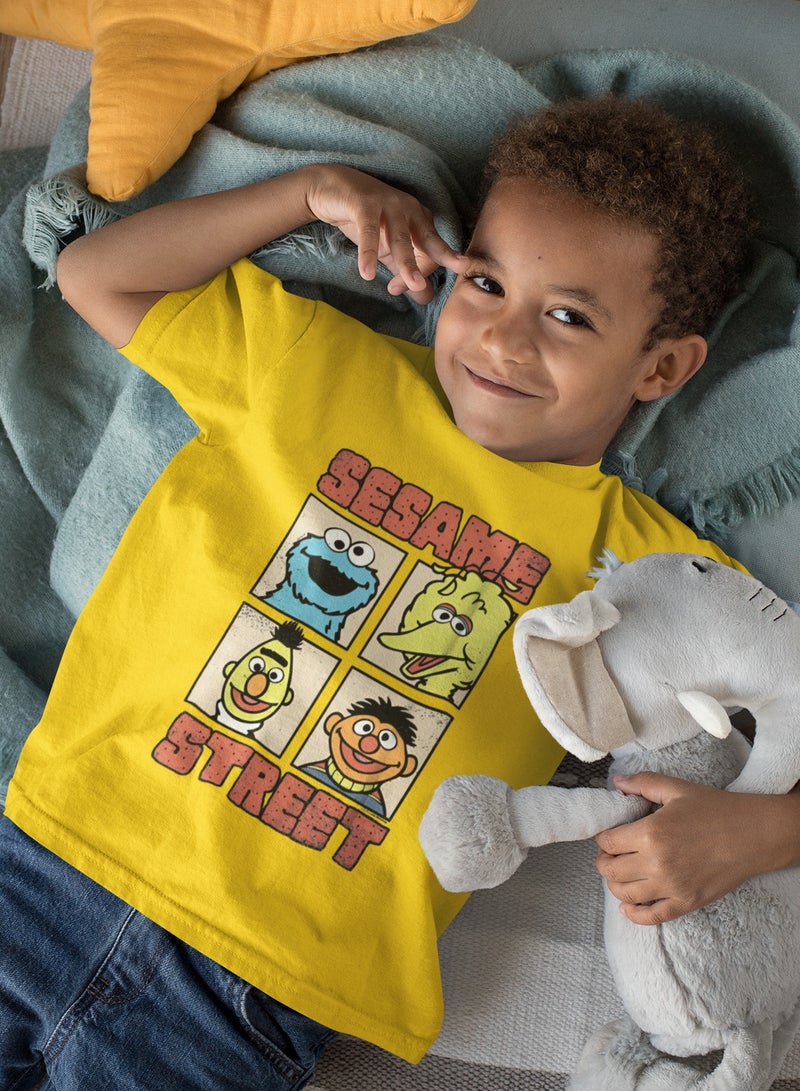 ZOOM شارع السمسم - لطيف - تي شيرت للجنسين