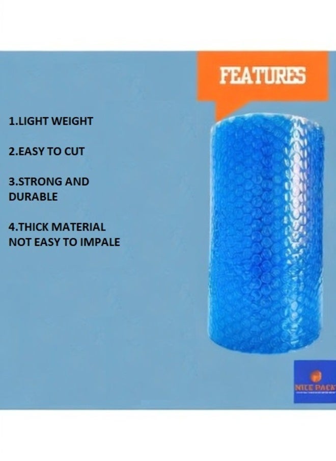BLUE Air Bubble Wrap Roll for cushioning, packaging, wrapping, moving with very high cushioning strength, Size 30cm x 5m