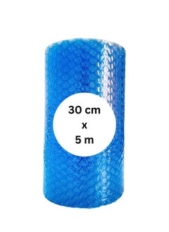 Nice Pack BLUE Air Bubble Wrap Roll for cushioning, packaging, wrapping, moving with very high cushioning strength, Size 30cm x 5m  - Image 1
