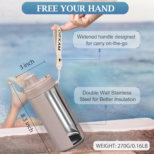 MAXSO Sealed Can Cooler Fizz Lid Can Cover for 12 oz Regular, Slim Skinny Cans & As Thermal Bottle, 4-in-1 Insulated Vacuum Stainless Steel Carbonated Cold Drink Holder - Oat - Image 2