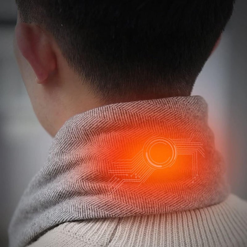 klarako Work Equipment for Men USB Charging Heating Scarf Hot Compress Shoulder Scarf Winter Neck Protection Cold And Warm Scarf Men And Women Fashion Casual Smart Windproof Electric Heating Scarf (Pink, B) - Image 5