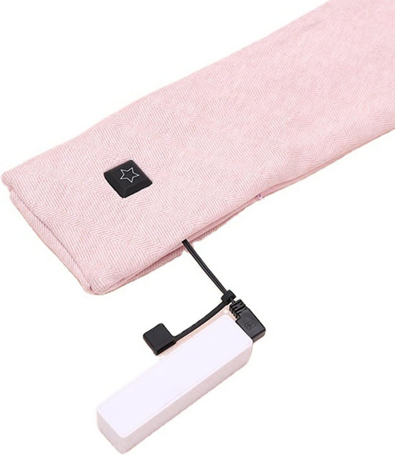 klarako Work Equipment for Men USB Charging Heating Scarf Hot Compress Shoulder Scarf Winter Neck Protection Cold And Warm Scarf Men And Women Fashion Casual Smart Windproof Electric Heating Scarf (Pink, B) - Image 2