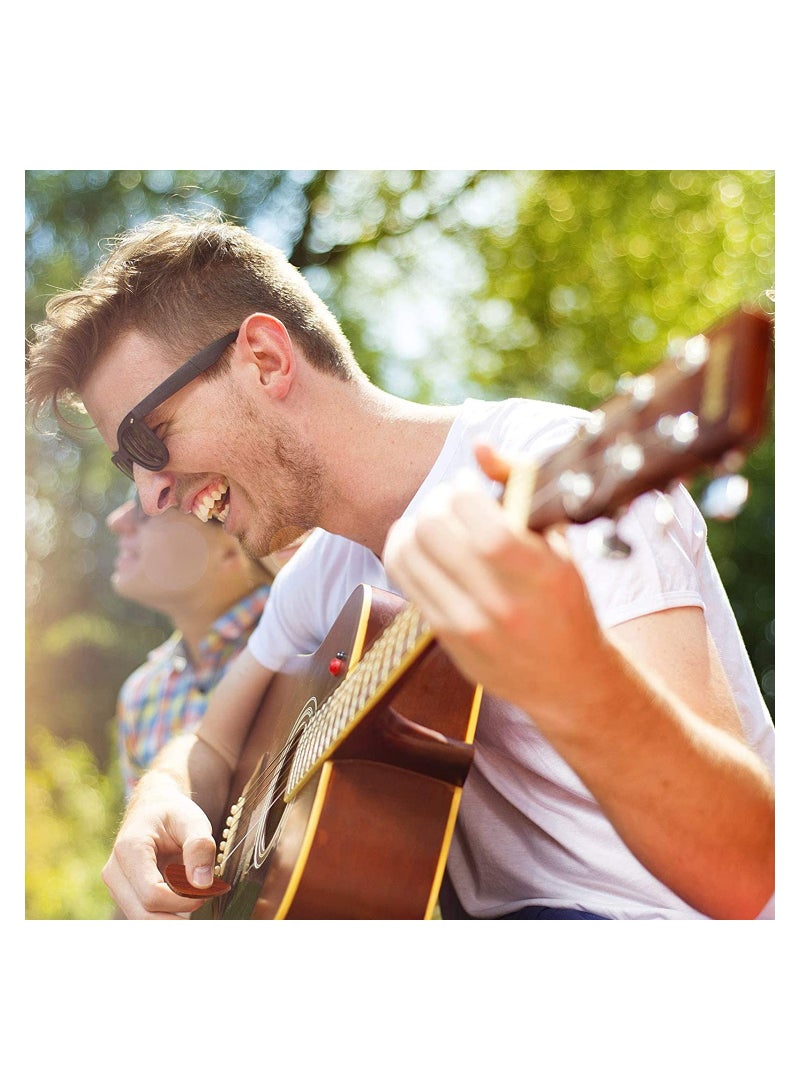 SOLARAE 10Pcs Guitar Picks Exotic Wood Guitar Picks 1 Guitar Picks Box Wooden Guitar Plectrums in African Red Sandalwood Olive Wood Rosewood Maple Ebony Golden Sandalwood for Guitar - Image 3