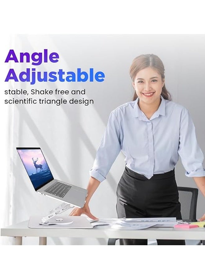 Laptop Stand V3.1 – Ergonomic Adjustable Height & Angle – Sturdy Aluminum Build – Portable & Foldable – Compatible with All Laptops – Work from Home & Desk Setup - Image 3