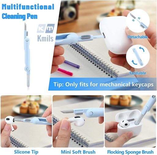 Kmils Laptop Cleaner Kit, Ear buds Cleaning Kit, Gadget Cleaning Kit, Keyboard Cleaning Brush, Gadget Cleaner, Phone Cleaner (Multicolor) - Image 3