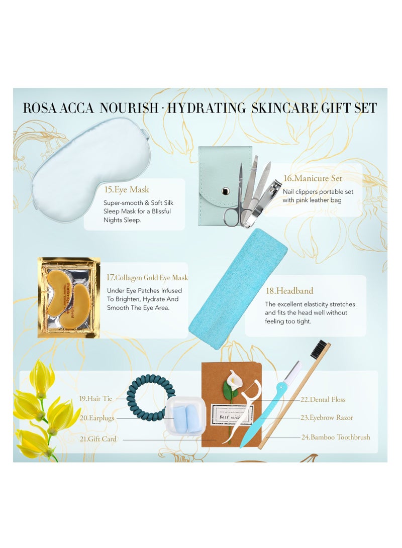 RA ROSA ACCA Gifts for Women, 28pcs Ylang Ylang Facial Skin Care Set includes Face Cream,Bath Oil,Shower Accessories. Body & Facial Kit for Women, Birthday Gift for Women, Mother's Day Gift - Image 5