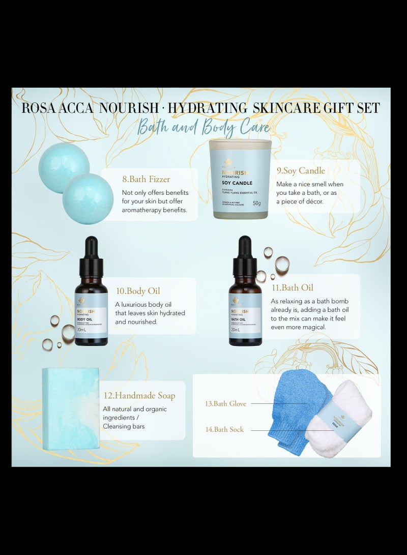 RA ROSA ACCA Gifts for Women, 28pcs Ylang Ylang Facial Skin Care Set includes Face Cream,Bath Oil,Shower Accessories. Body & Facial Kit for Women, Birthday Gift for Women, Mother's Day Gift - Image 4