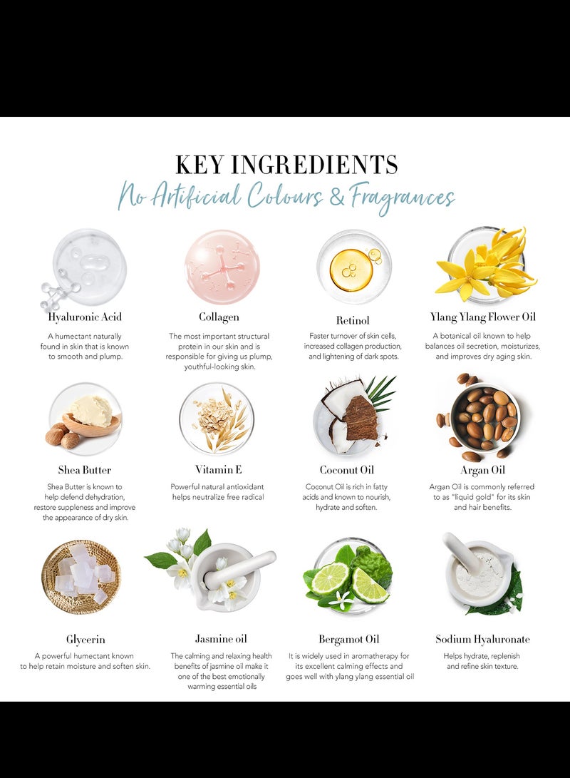 RA ROSA ACCA Gifts for Women, 28pcs Ylang Ylang Facial Skin Care Set includes Face Cream,Bath Oil,Shower Accessories. Body & Facial Kit for Women, Birthday Gift for Women, Mother's Day Gift - Image 2