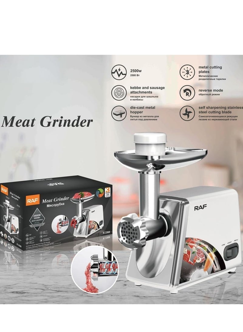 طاحونة اللحوم ، 300W ماكس الفولاذ المقاوم للصدأ طاحونة اللحوم، صناعة النقانق Stuffer، طاحونة الأغذية مع 3 لوحات، النقانق ومجموعة كوبي، للمطبخ المنزلي التجاري باستخدام - Image 5