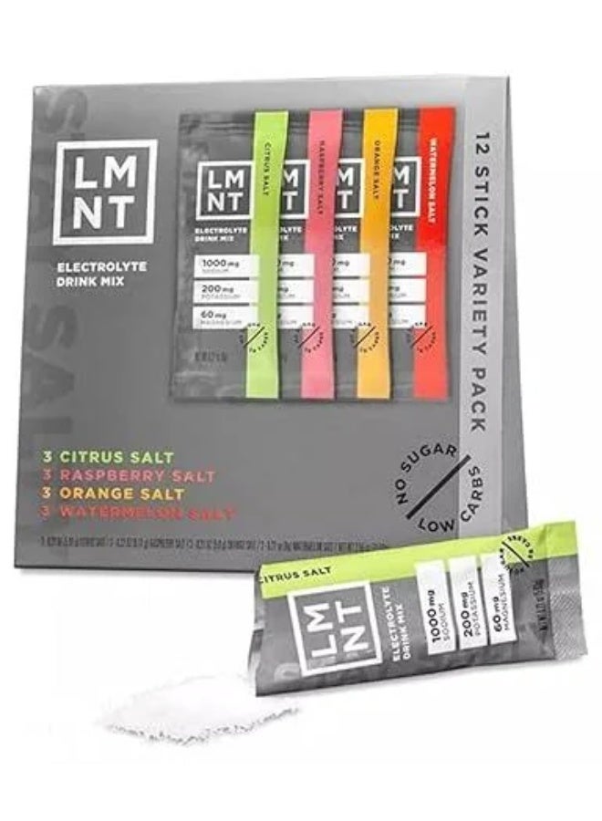 LMNT Zero Sugar Electrolytes - Variety Pack | Drink Mix | 12-Count - Image 1