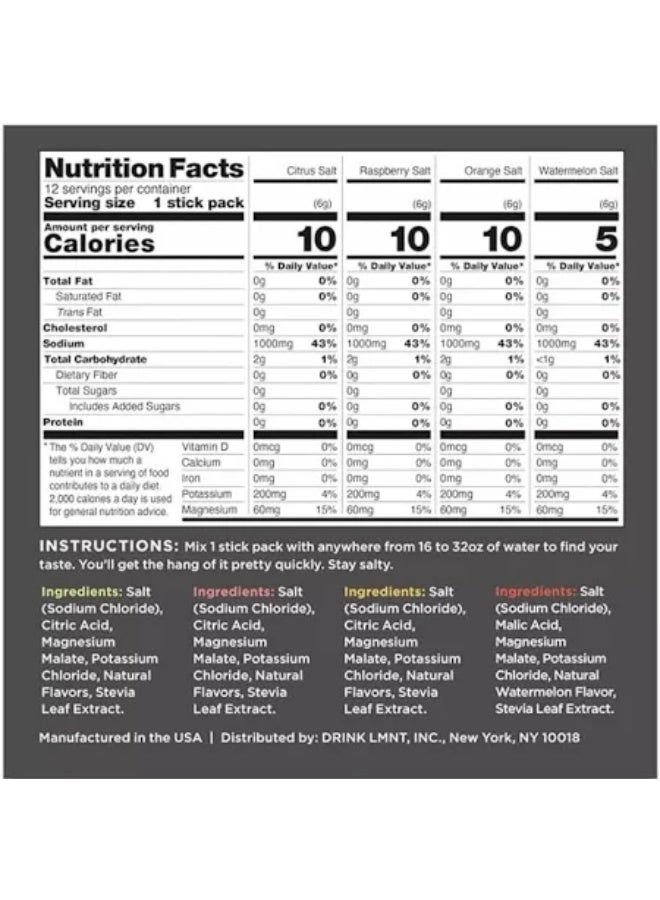 LMNT Zero Sugar Electrolytes - Variety Pack | Drink Mix | 12-Count - Image 2