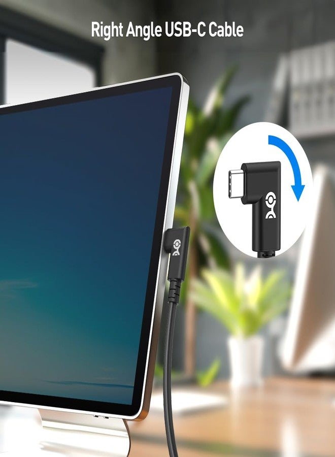 Cable Matters [USB-IF Certified] 20Gbps Right Angle USB 4 Cable 6.6ft, Supports Up to [8K@30Hz / 4K@120Hz Video, 240W Charging, 20Gbps Data Transfer] Compatible with Thunderbolt 4 Cable, MacBook, XPS - Image 3
