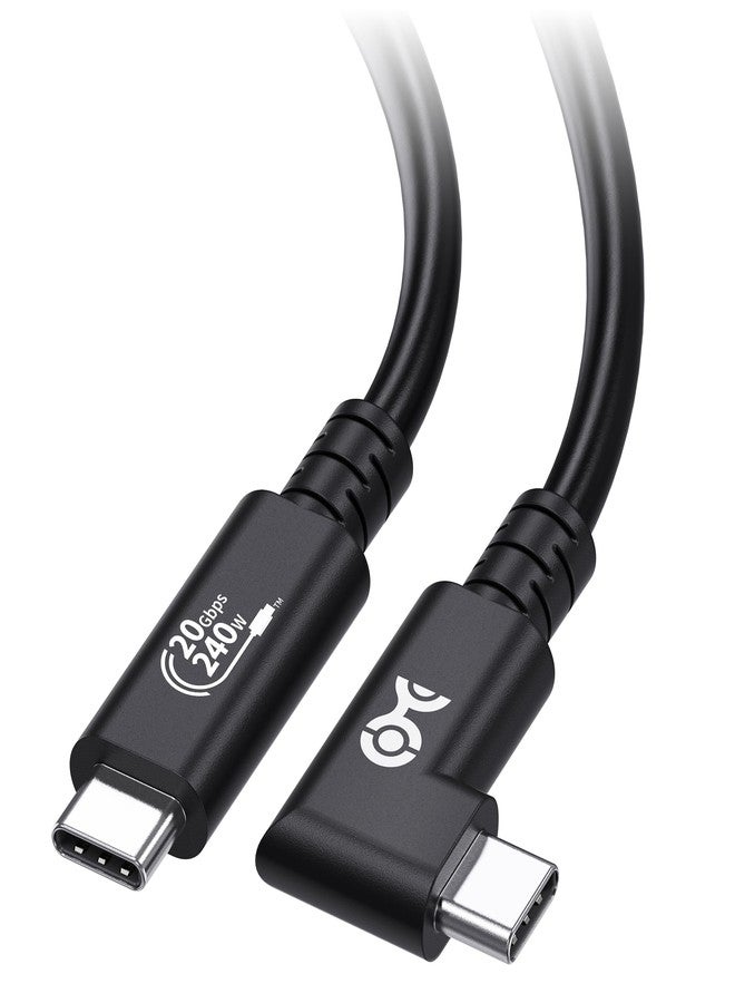 Cable Matters [USB-IF Certified] 20Gbps Right Angle USB 4 Cable 6.6ft, Supports Up to [8K@30Hz / 4K@120Hz Video, 240W Charging, 20Gbps Data Transfer] Compatible with Thunderbolt 4 Cable, MacBook, XPS - Image 1