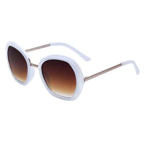 Peter Jones White Oversized UV Protected Cateye Sunglasses for Women/Girls (RD020W) - Image 2