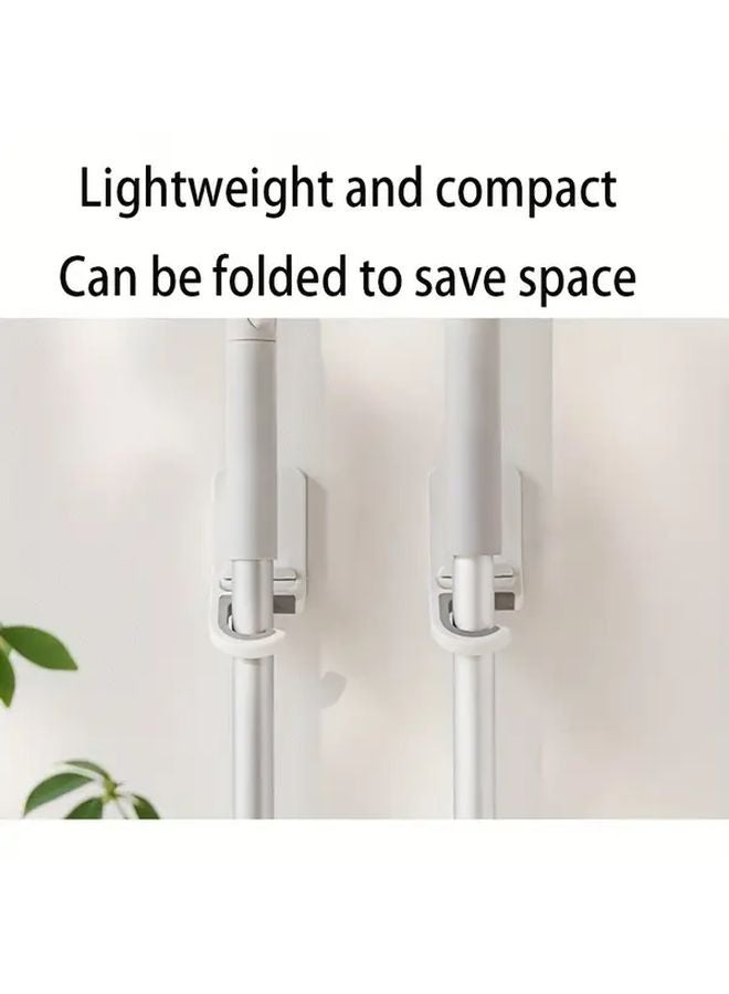 Heavy Duty Foldable Wall Hooks White Plastic 5pcs Space Saving Adhesive Screw Mounted Hangers - Image 3