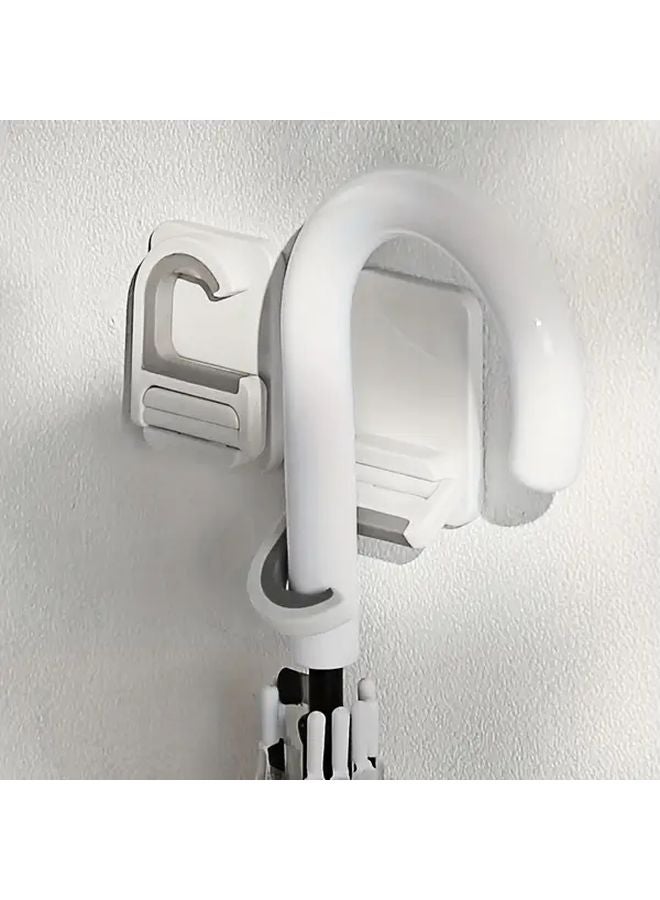 Heavy Duty Foldable Wall Hooks White Plastic 5pcs Space Saving Adhesive Screw Mounted Hangers - Image 2