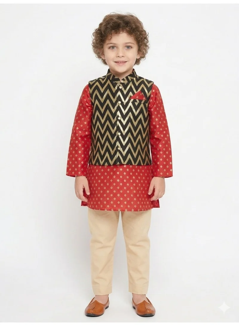 Saka Designs Boys Ethnic Kurta Set With Nehru Jacket
