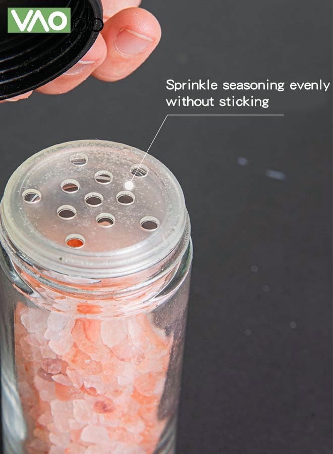 VAOdo 3-Tier Seasoning Jar Set, 360° Rotating Spice Jars with Rack, BPA-Free Material Revolving Seasoning Organizer, Easy to Access, Season Container for Salt Pepper Spice - Image 4