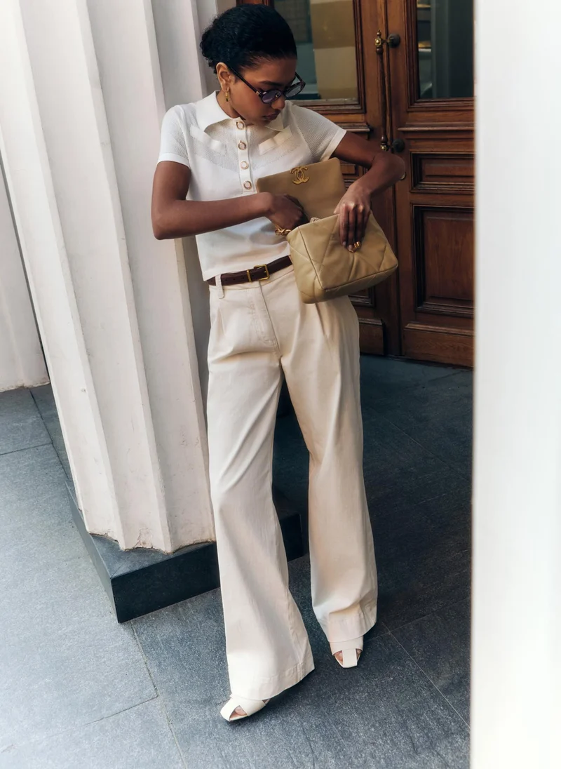 Lichi Loose jeans with waist pleats