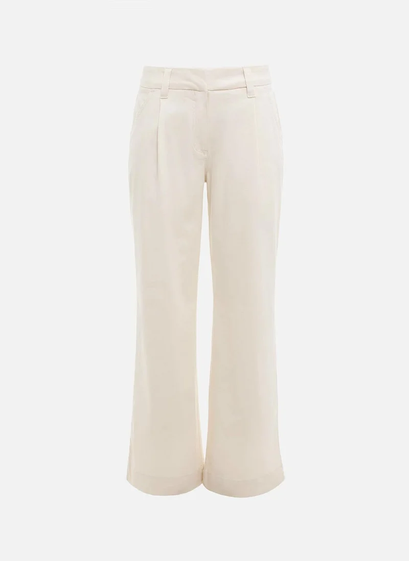 ليتشي جينز فضفاض مع طيات على الخصر