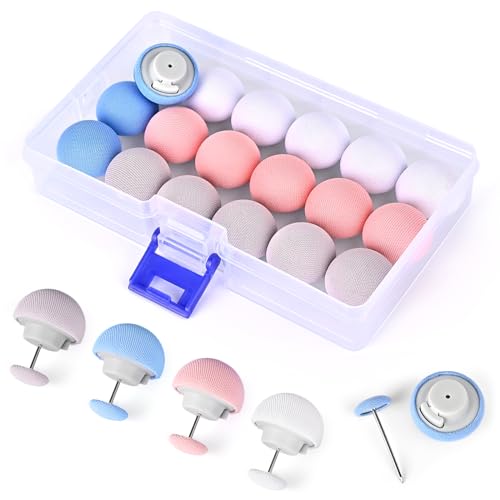 RITDVNI 20Pcs Duvet Pin Duvet Clips, Pins Fasteners, Duvet Cover Pins Comforter Clips, One Key to Open The Duvet Clips to Prevent Shifting, Suitable for Quilts, Cushions, Curtains(White+Blue+Pink+Gray) - Image 1