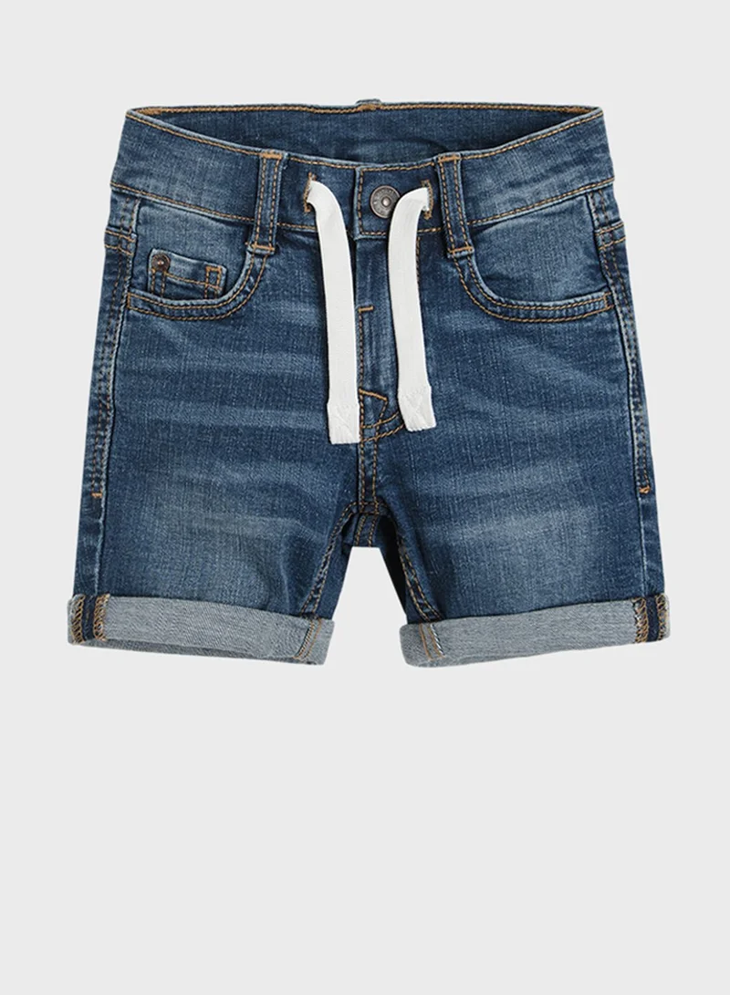 SMYK Kids Mid Wash Drawstring Denim Shorts