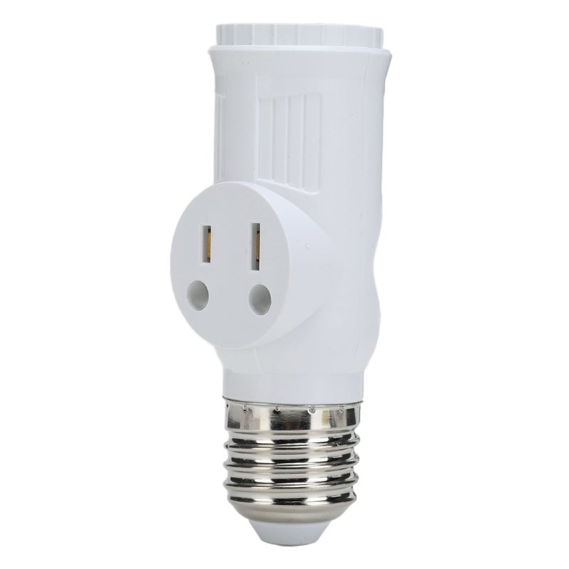 حوالي سOCKET ADAPTER PLUG 3 مفرق 2 قطعة بيضاء محول منفذ لمصباح E26 - Image 3