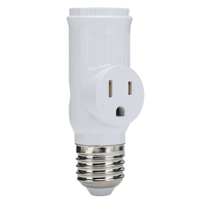 حوالي سOCKET ADAPTER PLUG 3 مفرق 2 قطعة بيضاء محول منفذ لمصباح E26 - Image 2