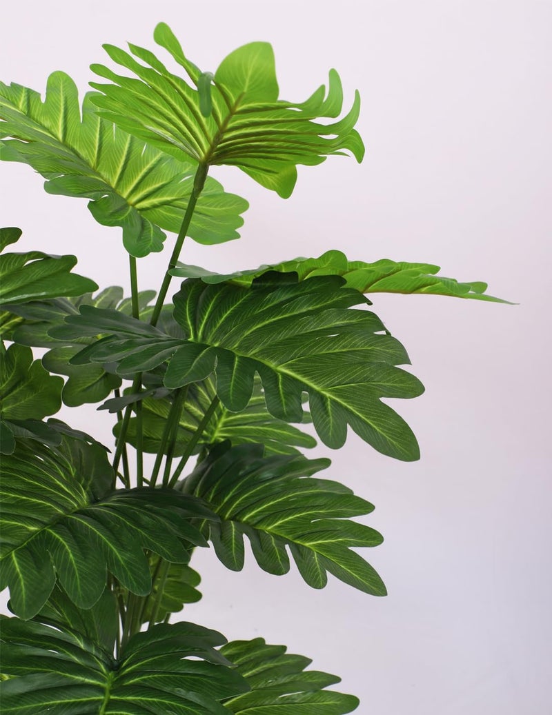Home Bloom Artificial Philodendron Leaf Plants for with Pot for Interior Decor/Home Décor (18 Leaves, 65 cm Tall, Green) - Image 4