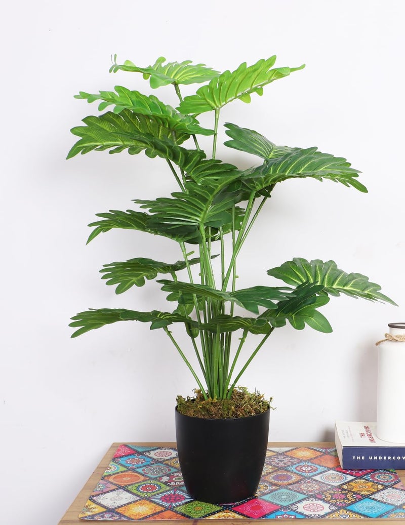 Home Bloom Artificial Philodendron Leaf Plants for with Pot for Interior Decor/Home Décor (18 Leaves, 65 cm Tall, Green) - Image 5
