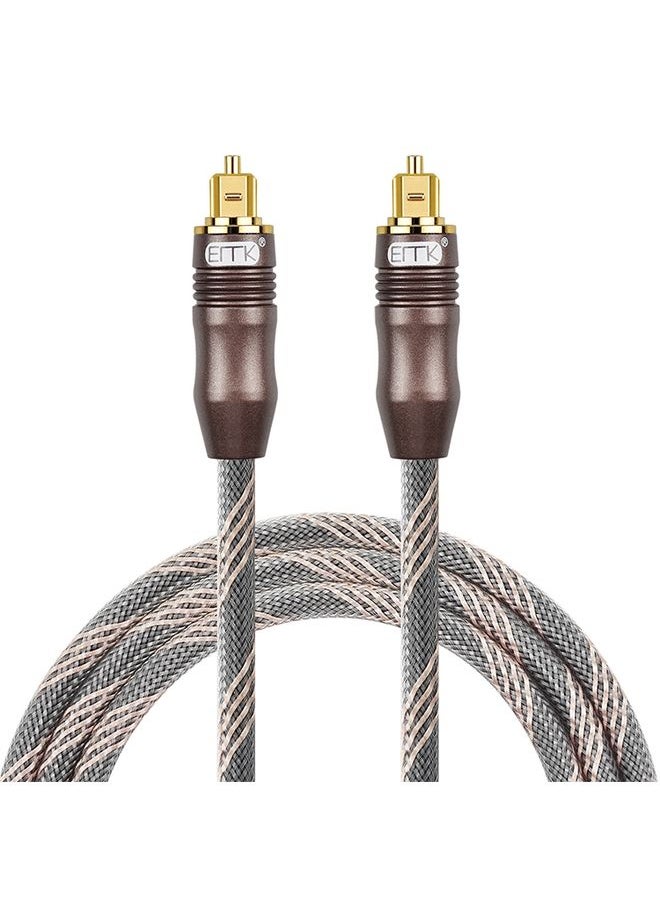 BURAQ - 25m EMK OD6.0mm Toslink Square Port to Square Port TV Digital Audio Optical Fiber Connecting Cable - Image 1