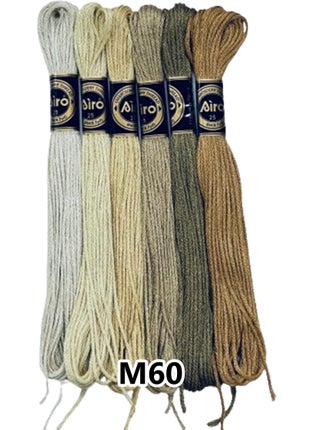 Airo Muline Etamine Cotton Embroidery Thread Thread 6 Piece Set 